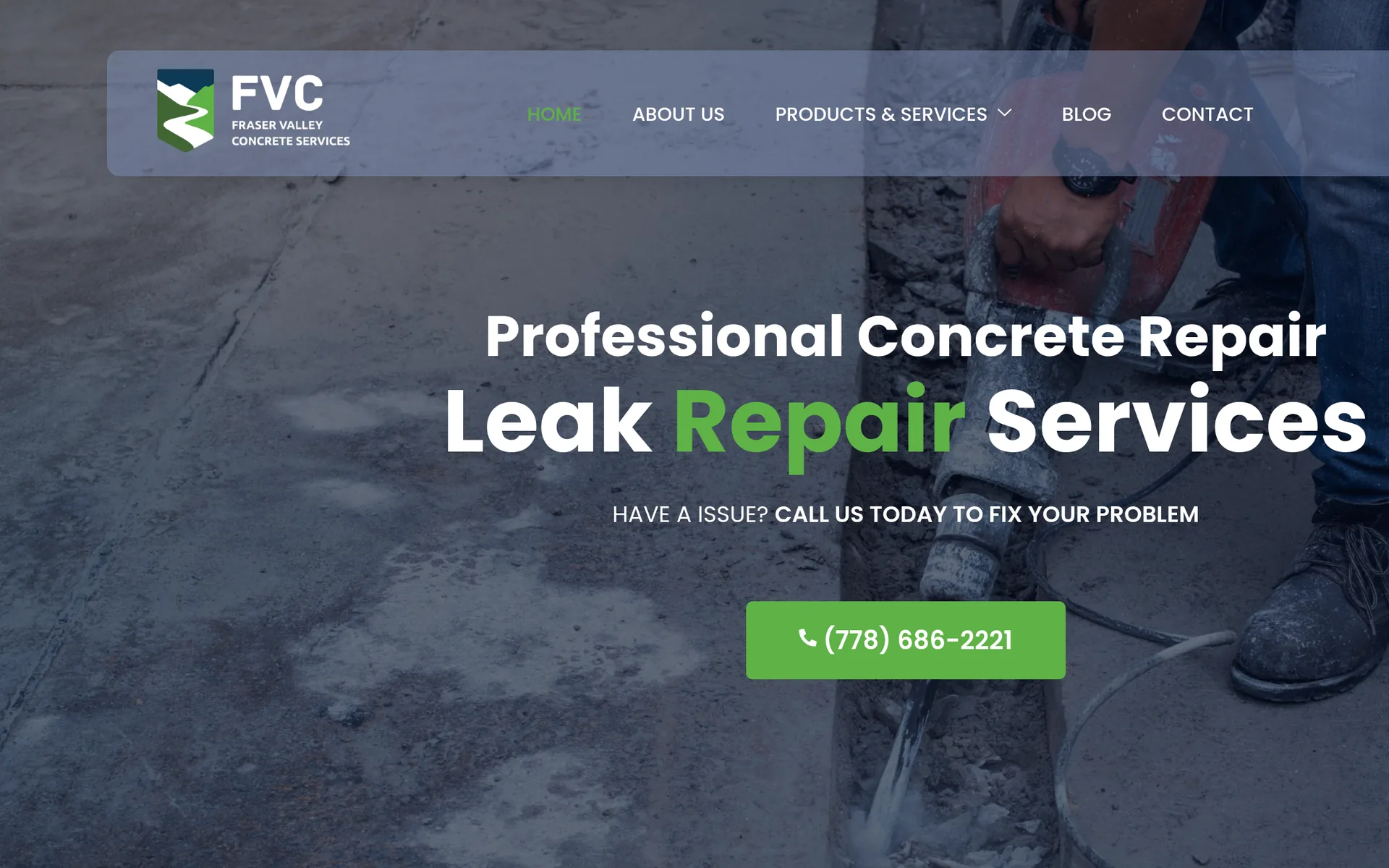 Fraser Valley Concrete website